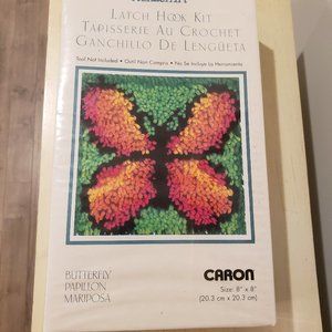 NEW Sealed Caron Latch Hook Kit Butterfly